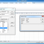 Essbase Excel add-in Database Note dialog