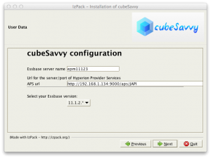 cubeSavvy config/install