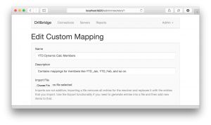 Drillbridge Edit Custom Mapping