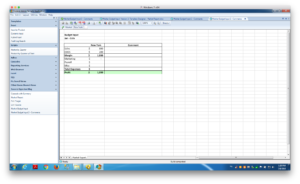 The Market Input template as built by the user, with our new comment range