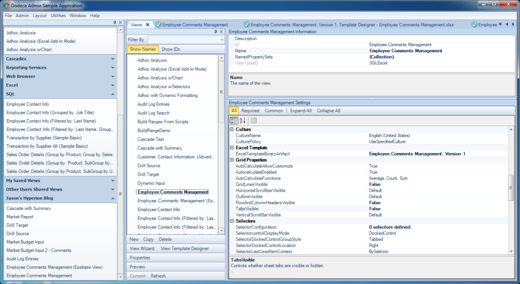 Updated Grid Properties for relational Dodeca view