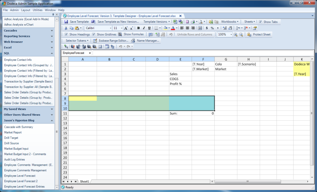 SQL input range