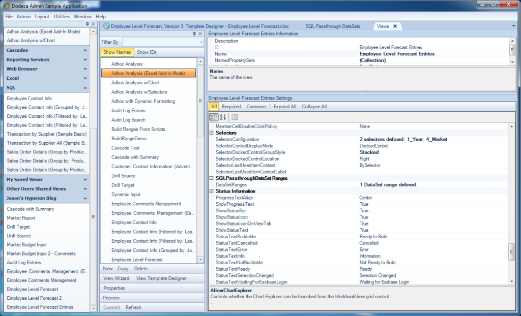 Additional Employee Forecast view options