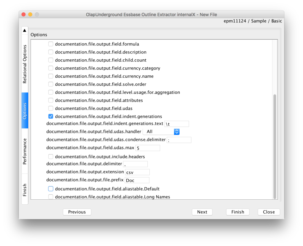 New generation indent and indent text settings in Documentation Text Writer