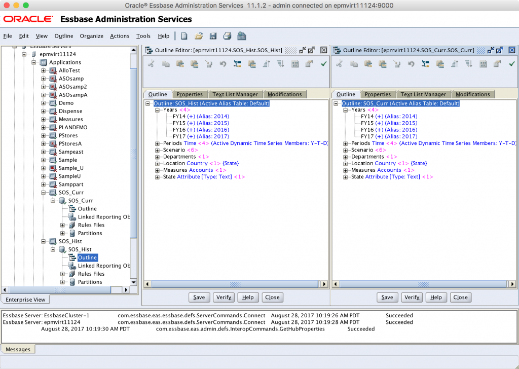 Screenshot from EAS showing two identical outlines for related cubes