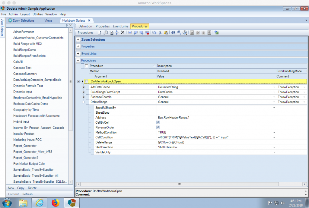 DeleteRange workbook script method