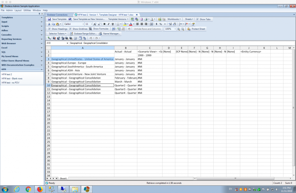 Turning on aliases with Dodeca HFM connector view